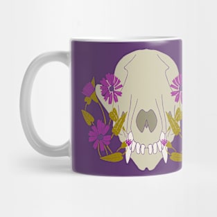 Fox Skull With Flowers Mug